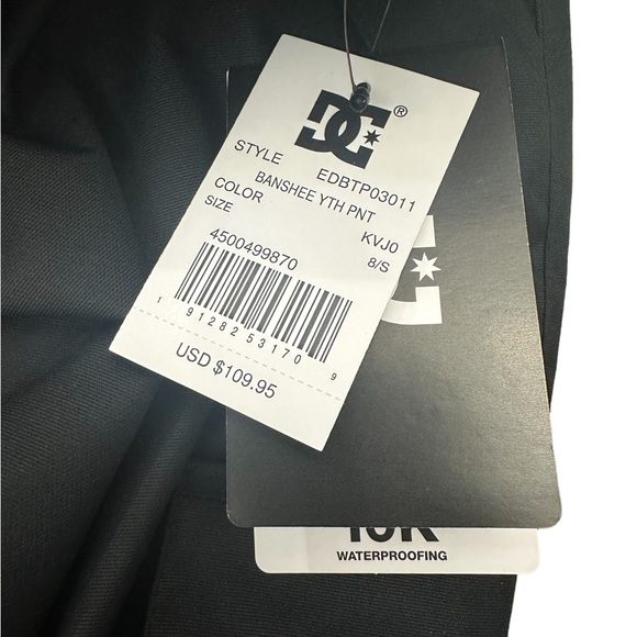 DC SHOES BANSHEE SNOW PANTS BOYS size 8 - Picture 3 of 8